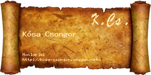 Kósa Csongor névjegykártya